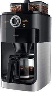 Philips Grind & Brew Coffee maker HD7762/00 With glass jug Integrated coffee grinder Black & metal W