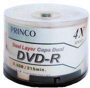 Princo DVD-R 8X 50pk Dual Layer 8.5GB, Retail Box , No Warranty