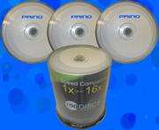 PrinQ DVD-R 4.7GB 16x-100 Pack Spindle-inkjet Printable Disk Retail Box No Warranty