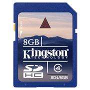 Kingston SD 8GB -Class 4 Retail Box 5 year warranty
