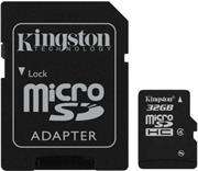 Kingston MicroSD 32GB SDHC CLASS 4 CARD, Retail Box , 5 year warranty