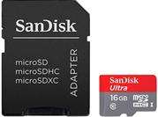SanDisk 16GB microSDHC Memory Card Ultra Class 10 UHS-I with microSD Adapter, Retail Box , 1 year wa