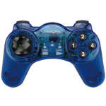 FlashFire USB Game Pad - Transparent Blue, 2 Axis, 10 Fire Buttons, Auto/ Turbo / Clear Function, Wi