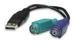 Manhattan USB to PS/2 Converter:Connects Two PS/2 Devices via One USB Port, Retail Box, Limited Life