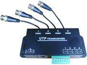 Casey 4 Channel Passive Coax to Cat5 Video Transceiver /Video Balun with BNC Connectors, , 1 Year Wa