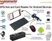 Promate proLink.OTG-Multifunctional OTG Hub and Card Reader for Android Devices-compatible with most