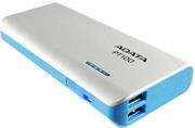 AData PT100 White 10000mAH Powerbank with 4-mode LED Flashlight, Retail Box , 1 year Limited Warrant