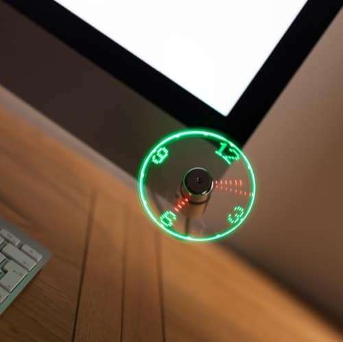 LED Clock Fan