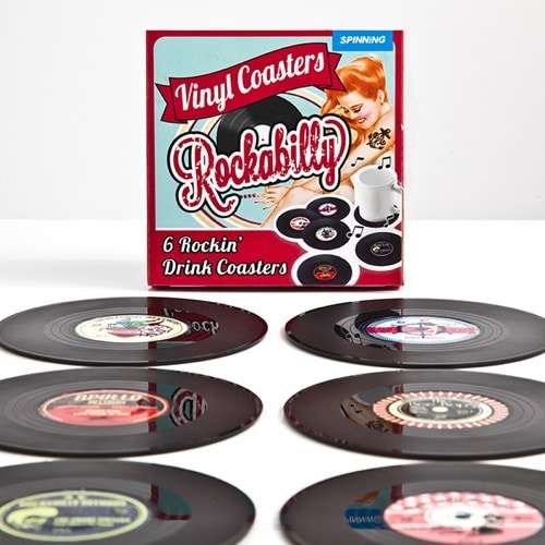 Rockabilly Vinyl Coasters