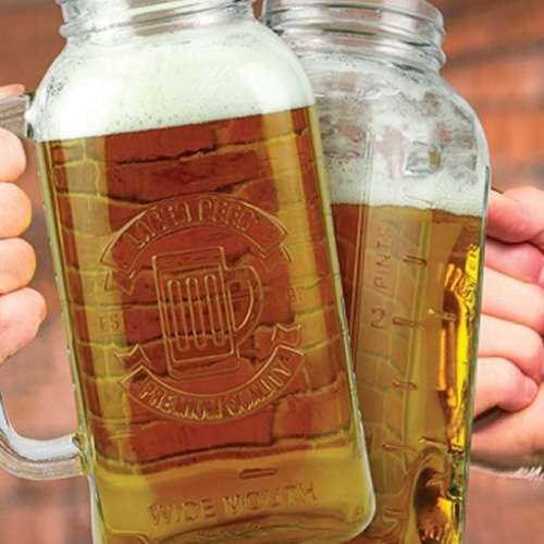 Jam Jarred Beer Stein &#8211; 2ltr