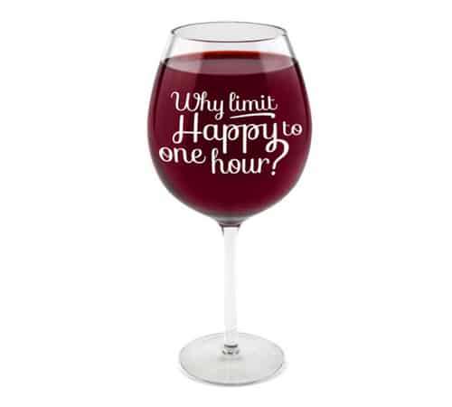 Giant Wine Glass 750ml &#8211; Happy Hour