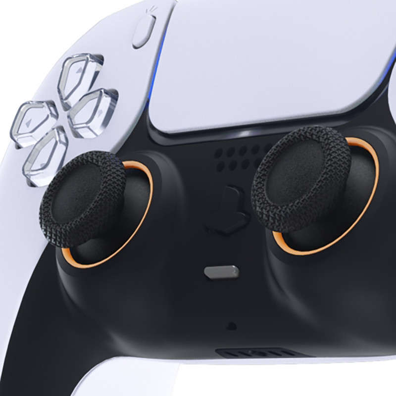 PS5 Dualsense Controller Accent Rings Solid Unpainted Caution Yellow