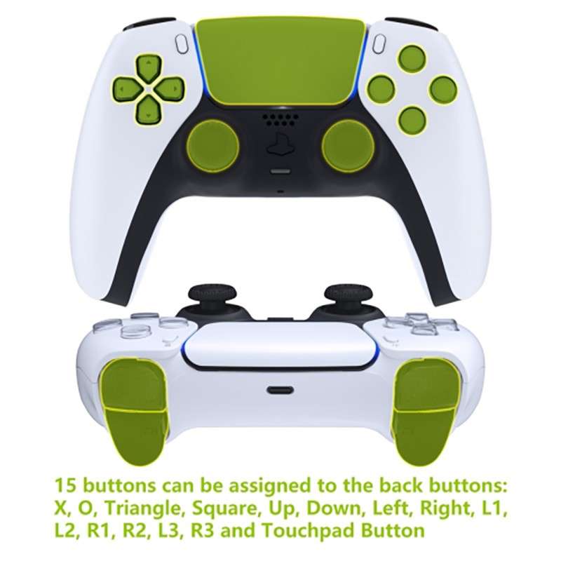 Ps5 Dualsense Controller 4x Back Button Mod Kit Rise4 Rubberized White
