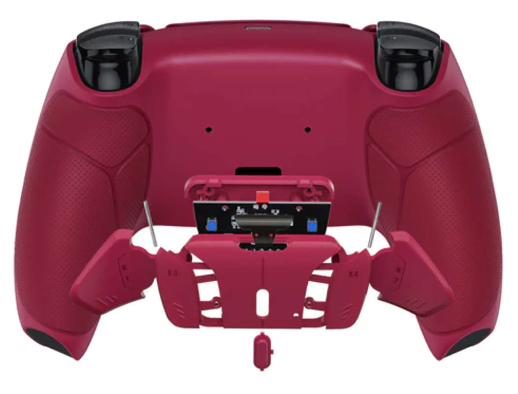 Ps5 Dualsense Controller 4x Back Button Mod Kit Rise4 Rubberized Cosmic Red