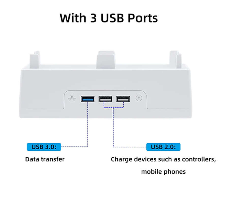 Xbox Series S Wall-Mounted Color Changing Cooling Dock With Controller Hook
