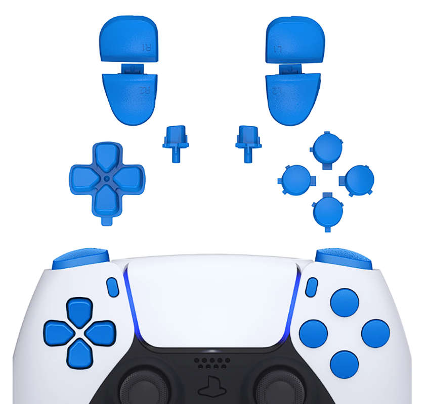 PS5 Dualsense Controller Full Button Set Matte UV Deep Blue for BDM-030