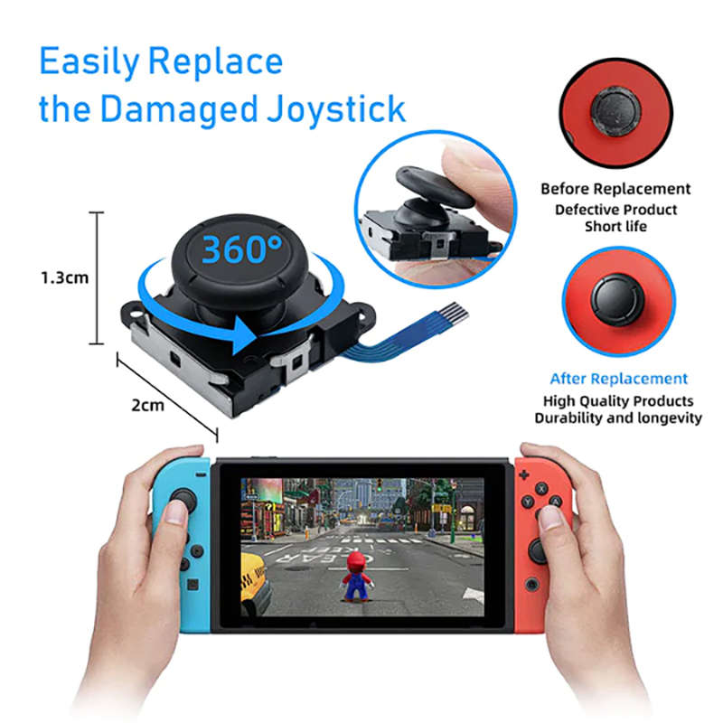 NS Switch Analog Stick Thumbstick Replacement KIT