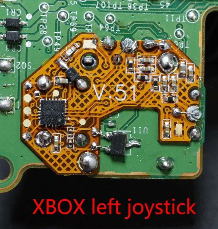 Xbox One Left Hall Effect Pro Install PCB 5.1 For Left Joystick Center Calibration and Outer Ring...
