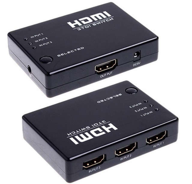 HDMI Switch 3 In 1 with Remote Control