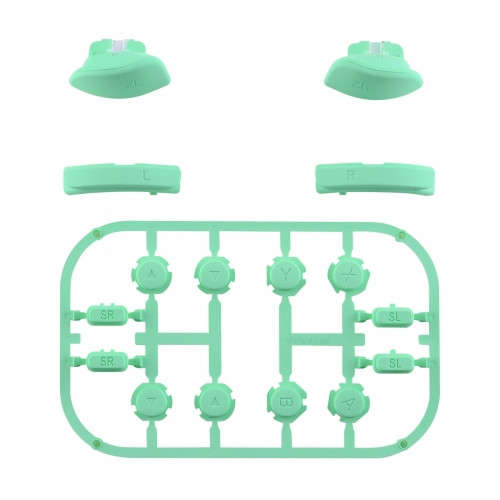 NS JoyCon Soft Touch 16 piece Button Kit Silky Soft Touch Mint Green