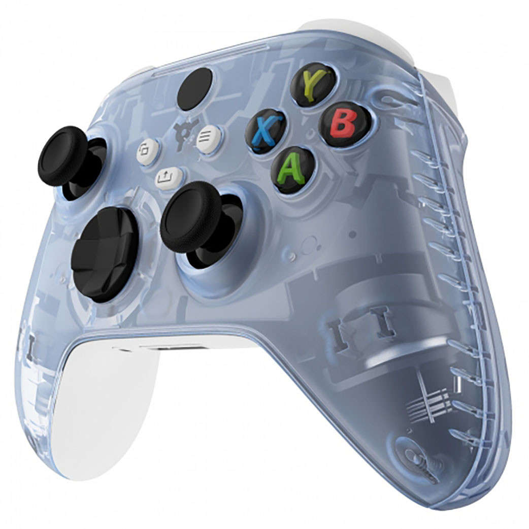 XBOX SERIES S/X Controller Front Faceplate With Side Rails Clear Glacier Blue