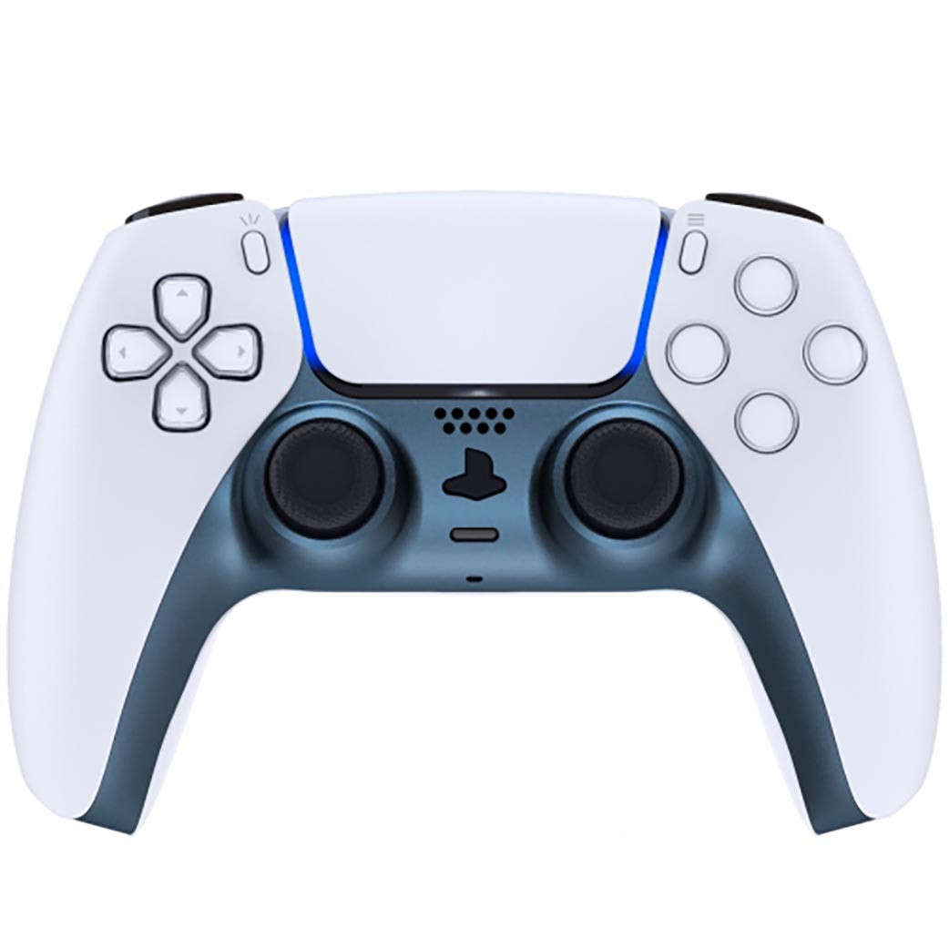 PS5 Dualsense Controller Plastic Trim with Accent Rings Matte UV Regal Blue