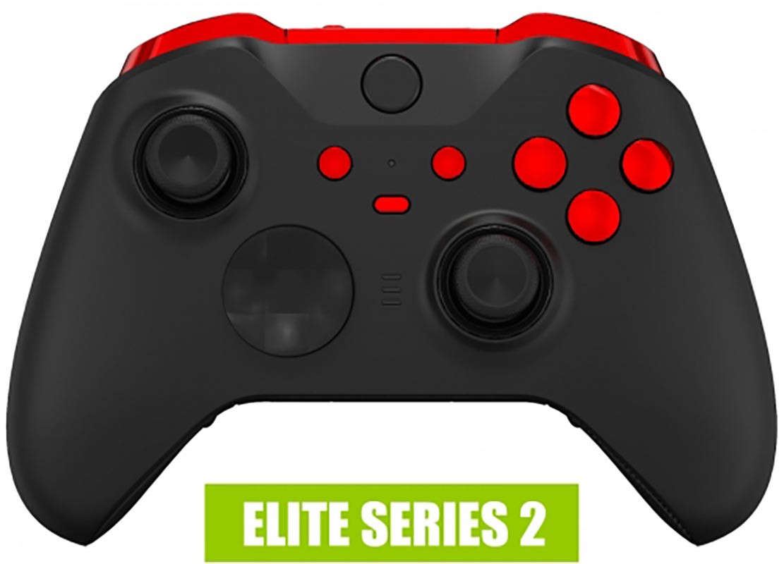 Xbox Elite V2 Controller Full Button Glossy Chrome Red
