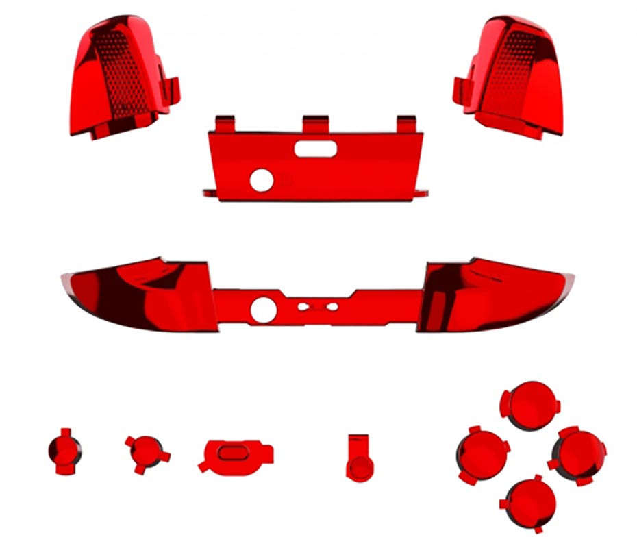 Xbox Elite V2 Controller Full Button Glossy Chrome Red