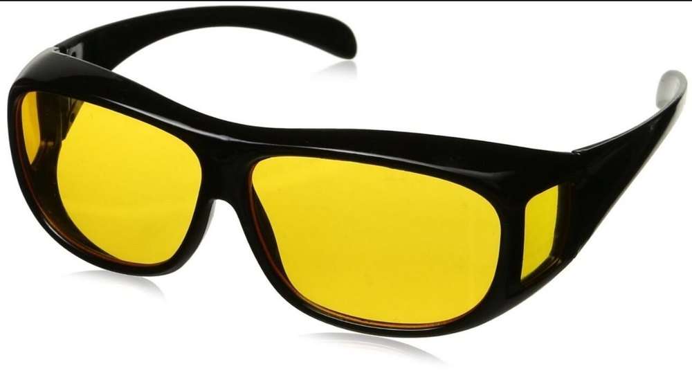 HD Vision Wrap Around 2 x Glasses [ Set of Brown & Black ] [ Antiglare / Night Vision ] Fits Over