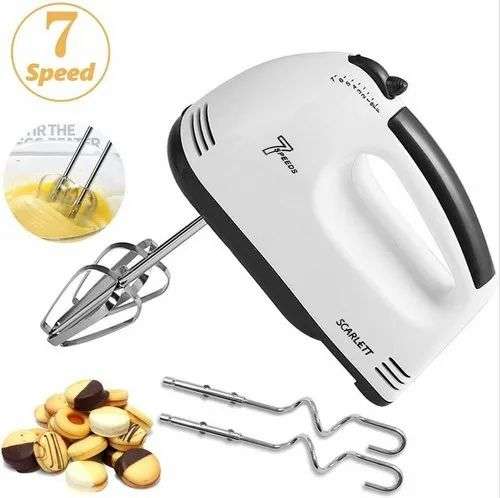 Scarlet Powerful 260 Watt Motor | Variable 7 Speed Control Electric Beater For Whipping Cream & Cake