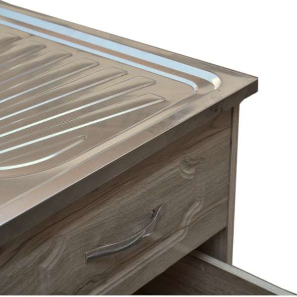 Double Sink On Cupboard - Undercounter - Assembled - Tap incl.