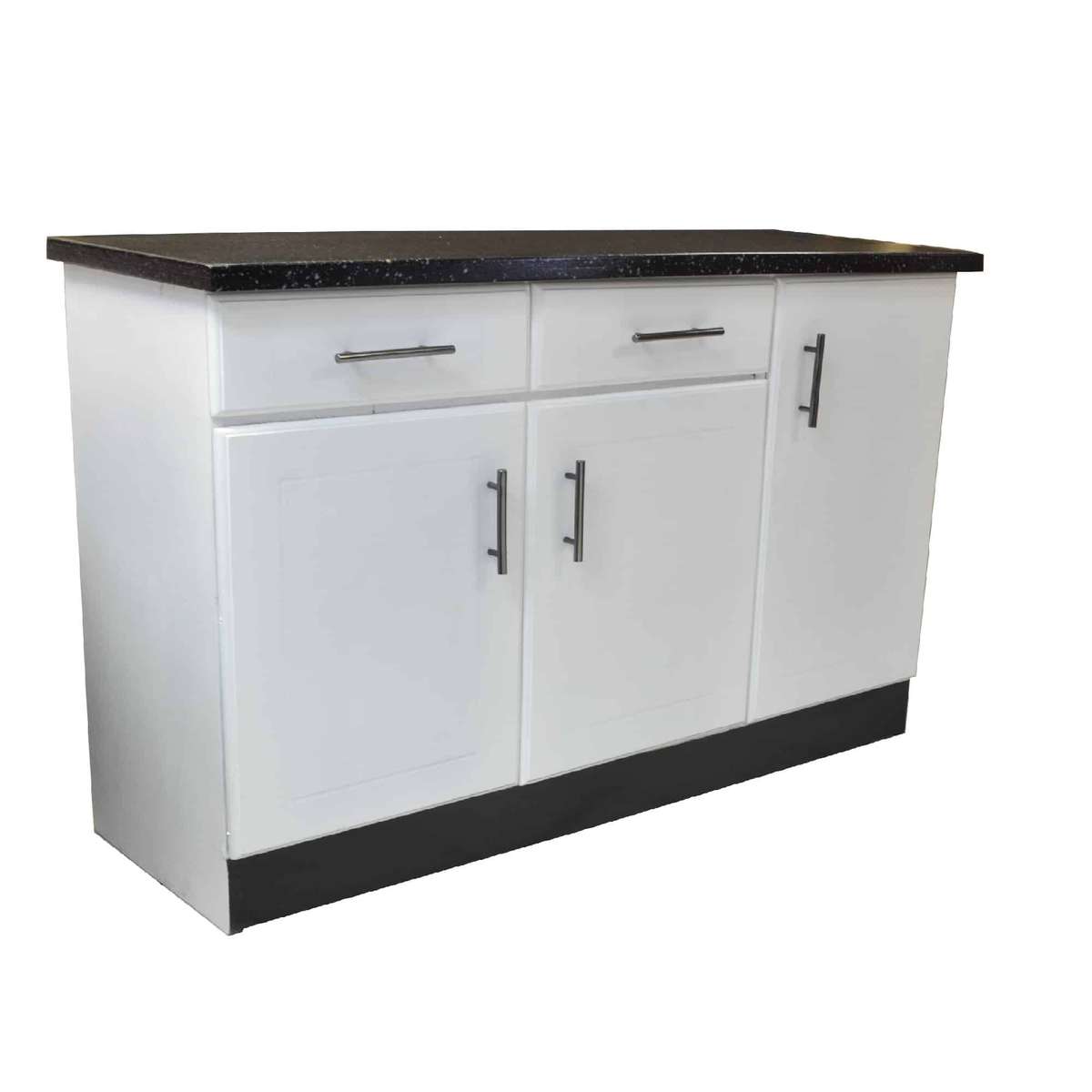 White Kitchen Cupboard - Assembled - Width 1.3m - Wood