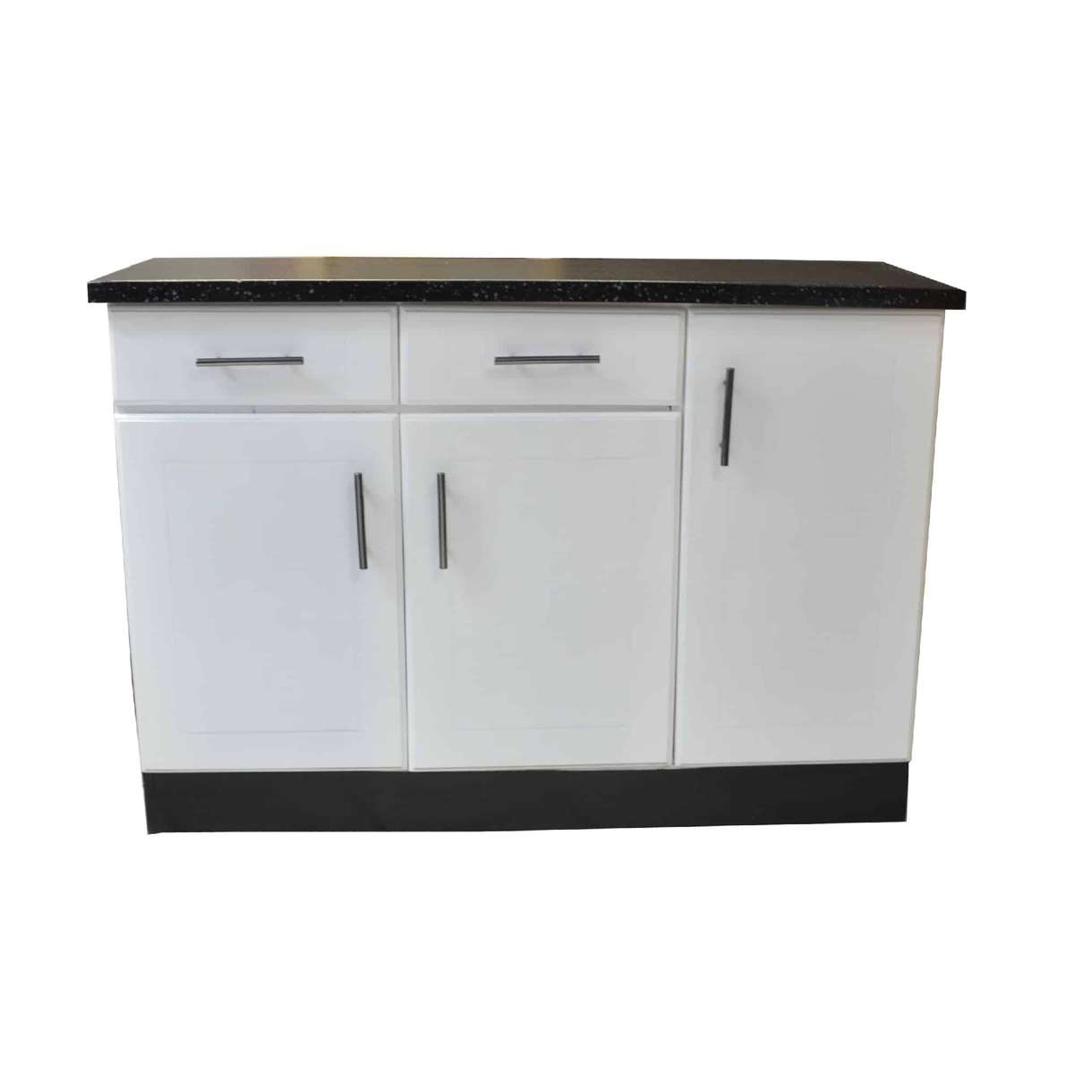 White Kitchen Cupboard - Assembled - Width 1.3m - Wood