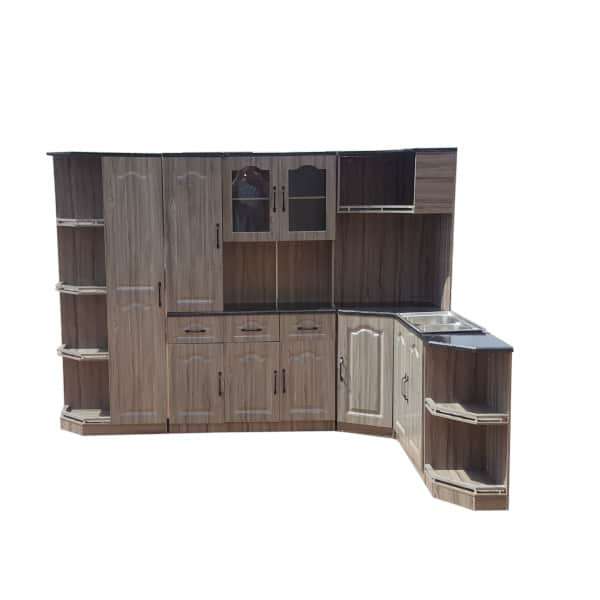 Kitchen Cupboards- 4 pieces - Dark Cream, Brown - Assembled