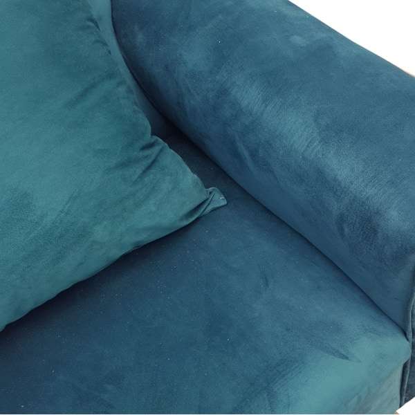 Green Chair - Velvet - With arms - Cushion included