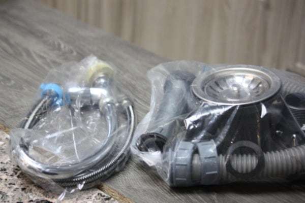 Kitchen Cupboards- 4 pieces - Dark Cream, Brown - Assembled