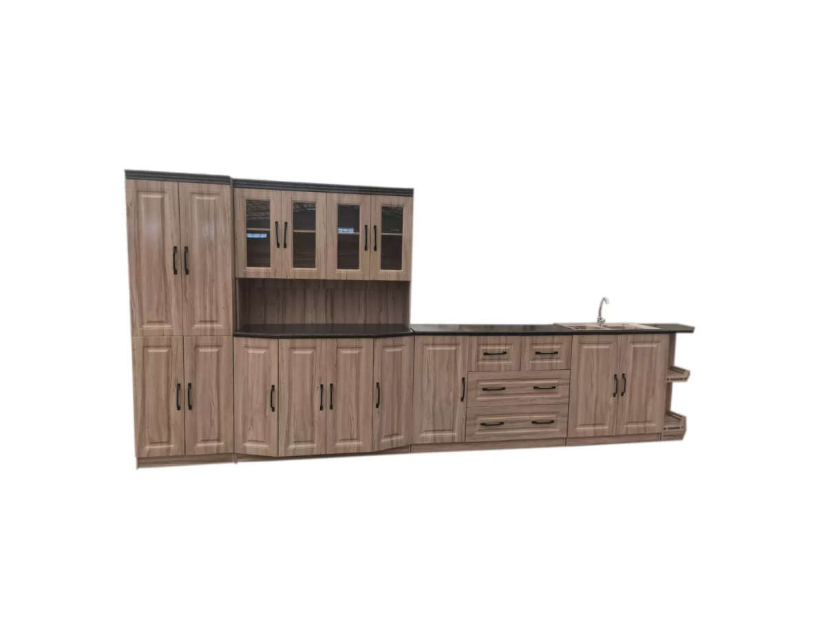 Brown Kitchen Cupboard Set - 5 pieces - Light Brown