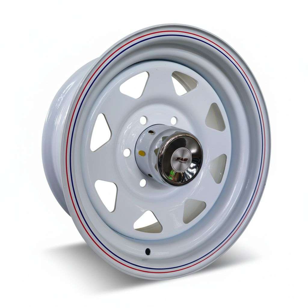 Mags & Wheels - 14 Inch Steel Mag Wheel Rims 14*7J 6 Hole - White with ...