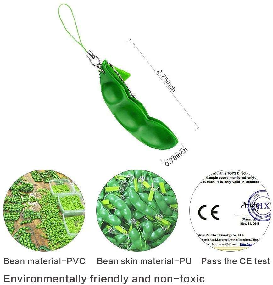 SQUEEZE ME PEEEESE ANTI-STRESS PEA POPPER FIDGET TOY
