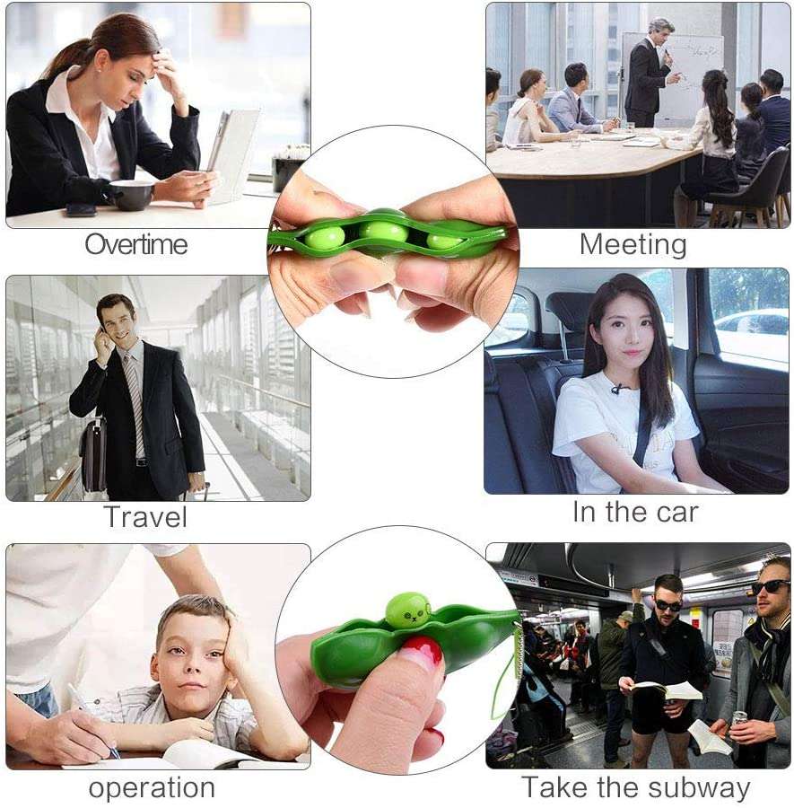 SQUEEZE ME PEEEESE ANTI-STRESS PEA POPPER FIDGET TOY