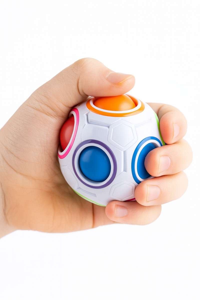 Rainbow Magic Puzzle Stress Fidget Ball For Kids & Adults