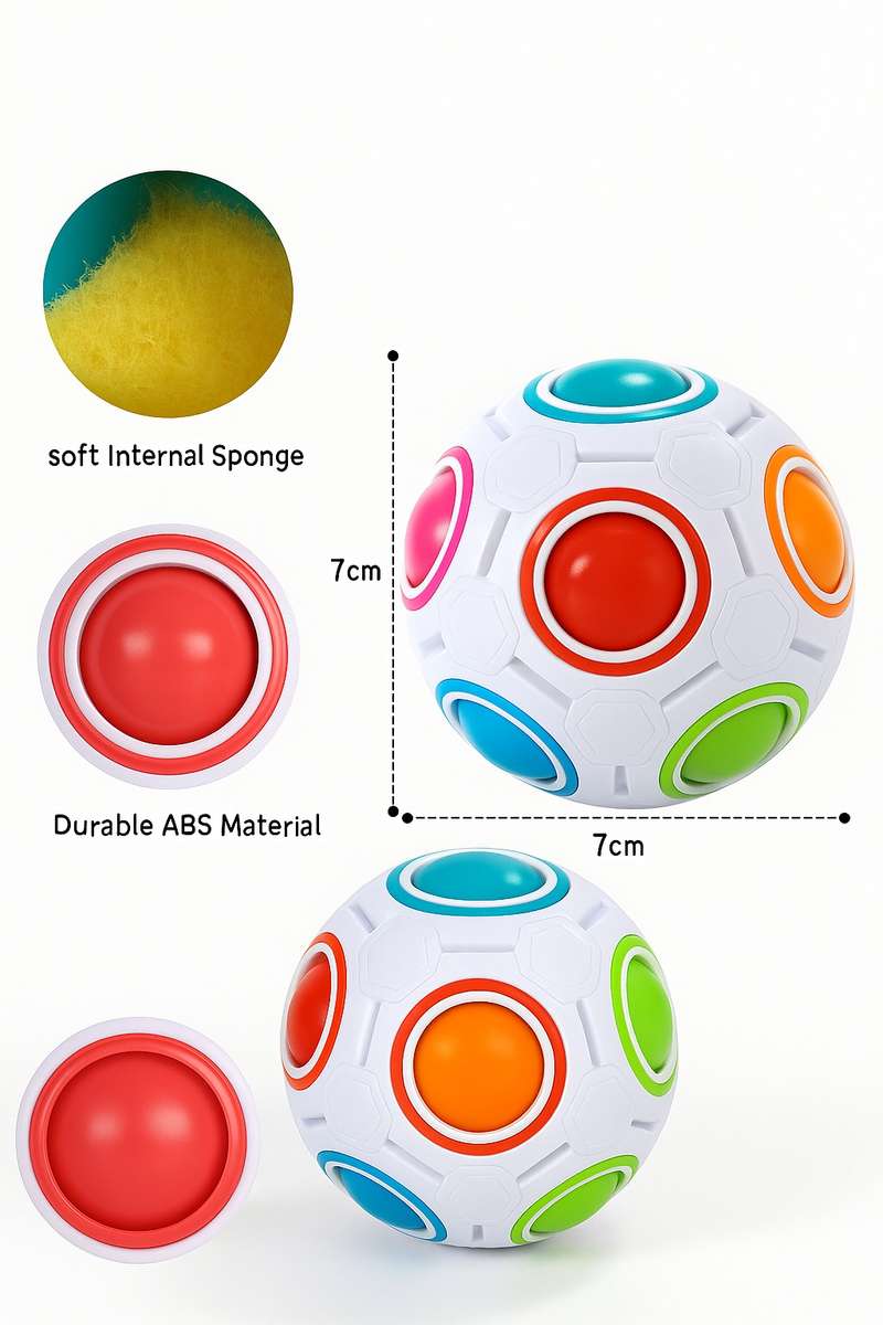Rainbow Magic Puzzle Stress Fidget Ball For Kids & Adults