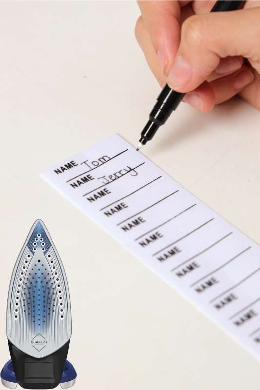 Senza® 3 Textile Markers With 100 Writable Iron-On Name Tags For Clothes