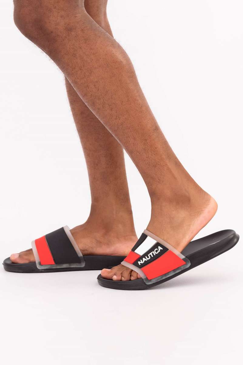 Nautica Men's Sandals Open Toe Soft Slide House Slipper