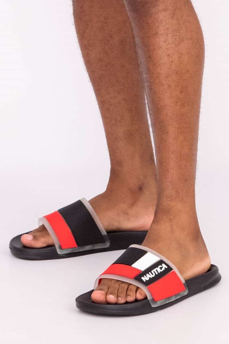 Nautica Men's Sandals Open Toe Soft Slide House Slipper