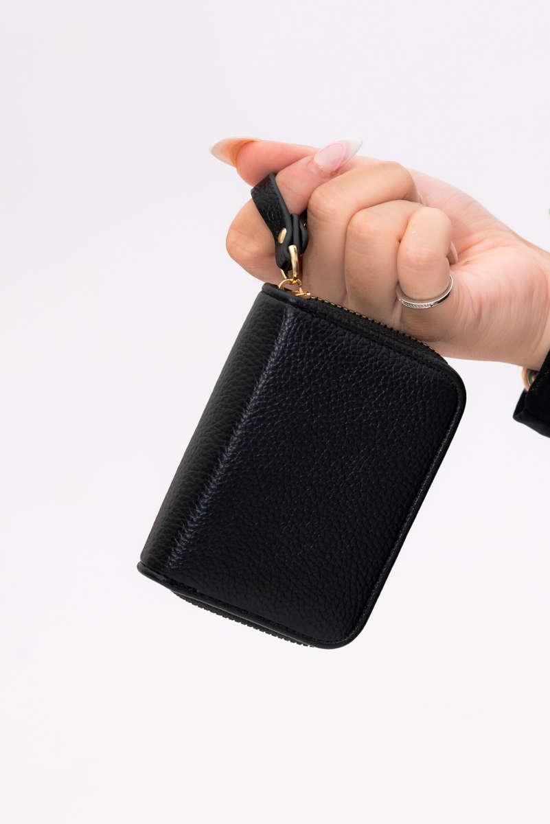 Zipp Around Credit Card Holder Pocket Wallet With RFID Blocking