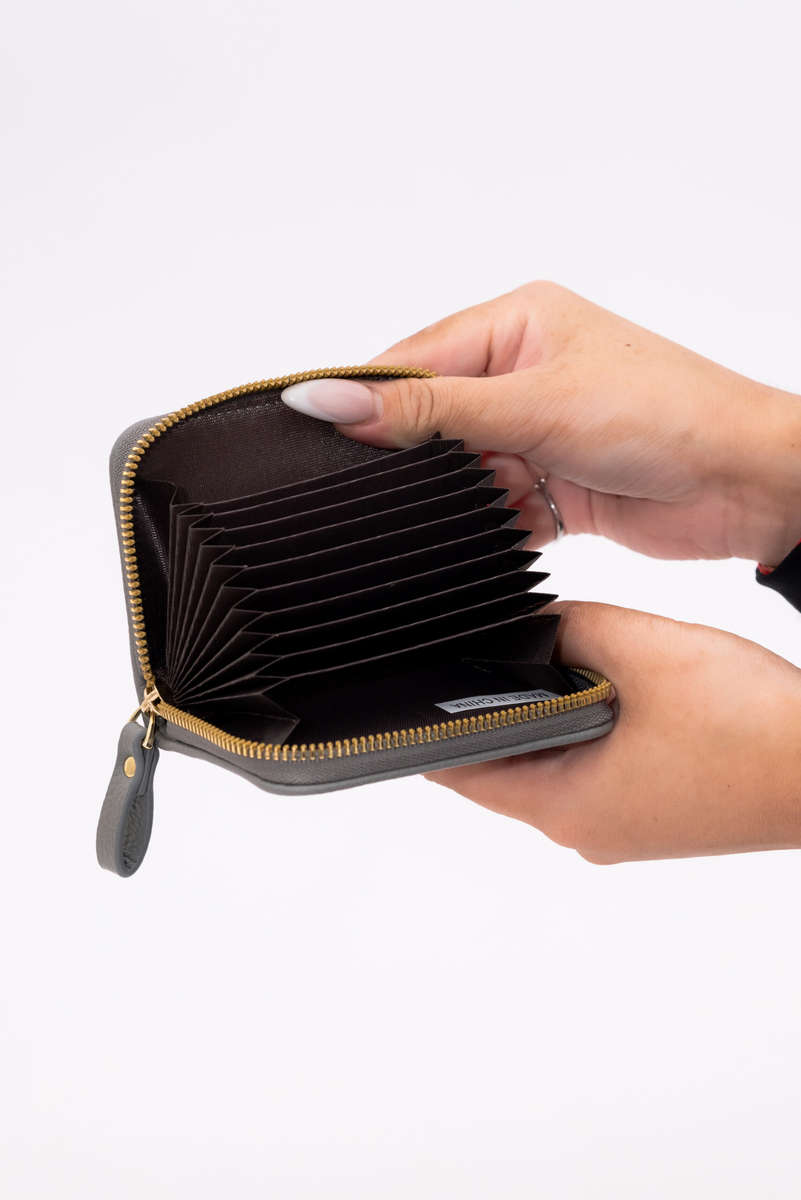 Zipp Around Credit Card Holder Pocket Wallet With RFID Blocking