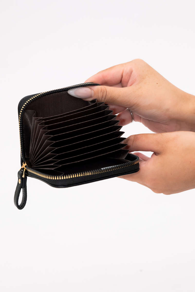 Zipp Around Credit Card Holder Pocket Wallet With RFID Blocking