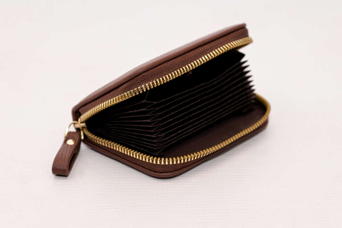 Zipp Around Credit Card Holder Pocket Wallet With RFID Blocking