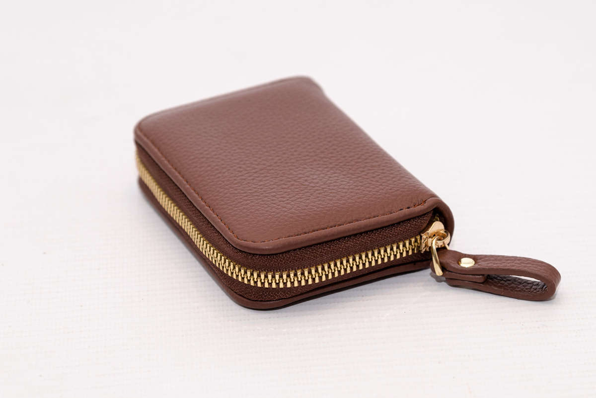Zipp Around Credit Card Holder Pocket Wallet With RFID Blocking